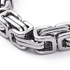 Unisex 201 Stainless Steel Byzantine Chain Bracelets BJEW-E372-01C-3