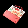 Christmas Santa Claus Print Paper Gift Bags with Nylon Cord Handle CARB-K003-01A-02-4