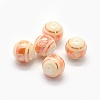 Feng Shui Opaque Spray Painted Glass Beads LAMP-P050-B-8mm-2
