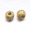 Real 18K Gold Plated Rondelle 925 Sterling Silver Textured Beads STER-M101-02-3mm-1