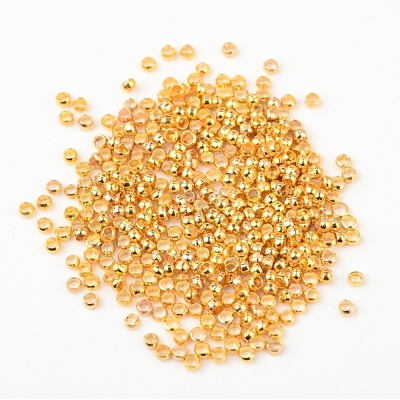 Brass Crimp Beads E002-G-1