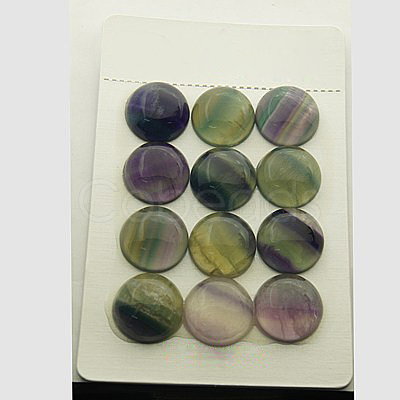 Natural Fluorite Cabochons X-G-I064-8mm-1