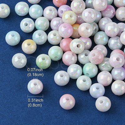 Two Tone Opaque Acrylic Beads SACR-YW0001-62A-1