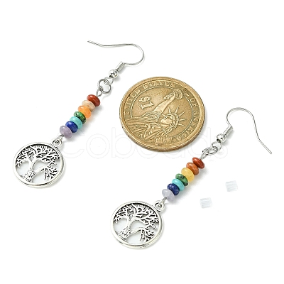 Alloy Tree of Life Dangle Earrings EJEW-JE05462-1