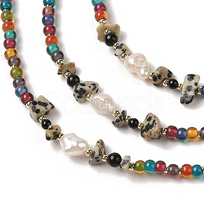 Handmade Lampwork Beaded Necklaces NJEW-L119-02G-1