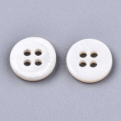 Natural Freshwater Shell Buttons SHEL-R113-04-1