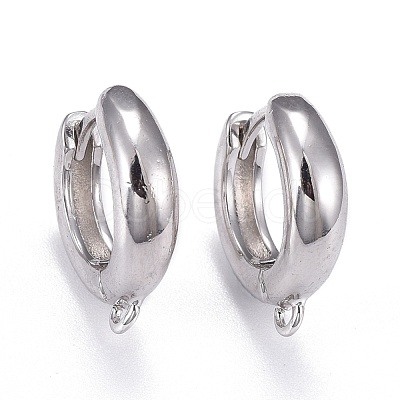 Brass Hoop Earrings EJEW-K083-33P-1