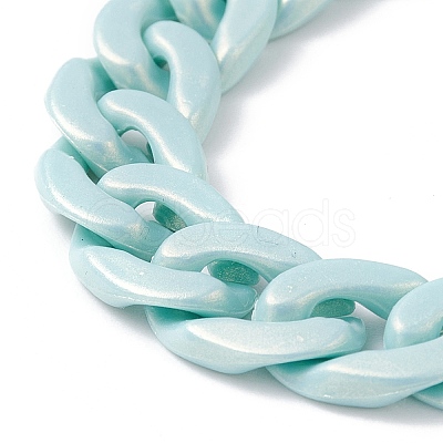 Acrylic Curb Chain for DIY Keychains HJEW-JM00578-1