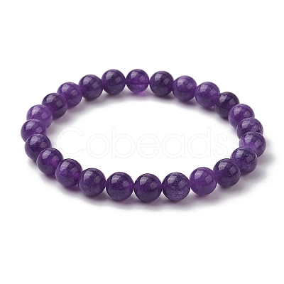 Gemstone Stretch Bracelets BJEW-JB11028-1