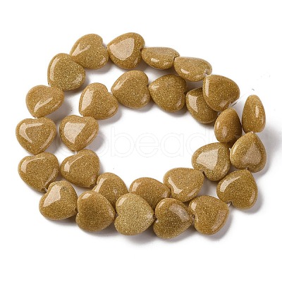 Synthetic Yellow Goldstone Beads Strands G-I372-A11-02-1