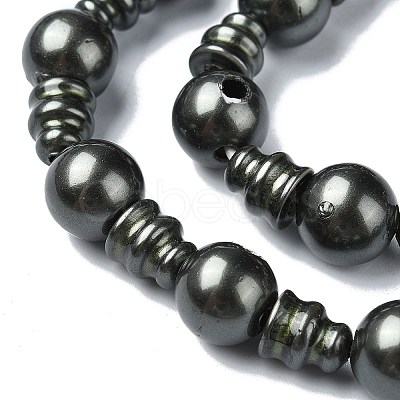 Natural Shell Pearl 3-Hole Guru Bead Strands G-K149-53C-1