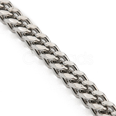 Non-Tarnish 201 Stainless Steel Cuban Link Chain Bracelets STAS-Z056-08P-1