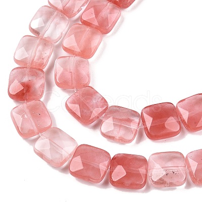 Cherry Quartz Glass Beads Strands G-T138-156-1