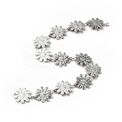 304 Stainless Steel Flower Link Chains CHS-C004-04A-P-1