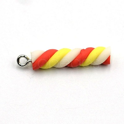 Handmade Polymer Clay Pendants CLAY-TAC0003-01E-1