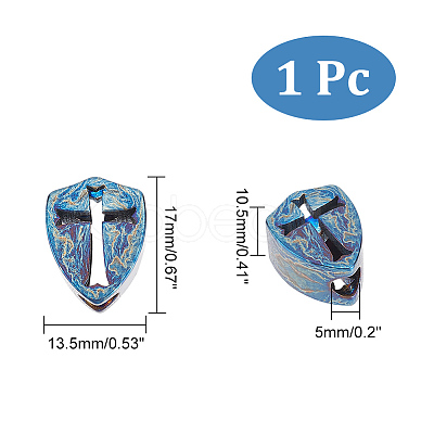 Titanium Alloy Knife Beads for Lanyard Pendant FIND-WH0152-286B-1