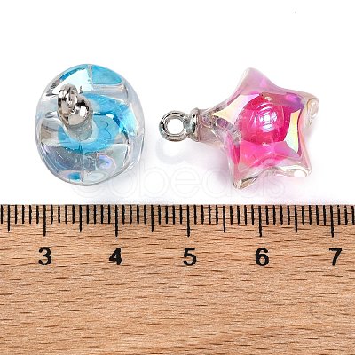 AB Color Resin Star Pendants RESI-U002-05-1