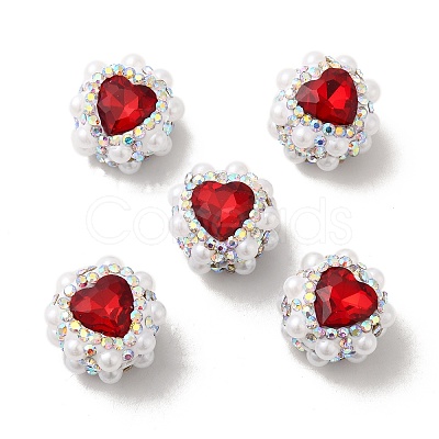 Polymer Clay Rhinestone Beads RGLA-D050-04-1