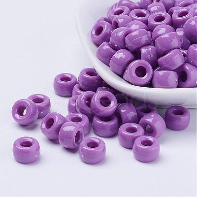 Opaque Acrylic European Beads PL338-7-1