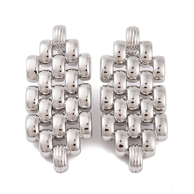 Hollow Hexagon Brass Stud Earrings for Women EJEW-G391-12P-1