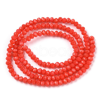 Opaque Solid Color Imitation Jade Glass Beads Strands EGLA-A044-P3mm-D03-1