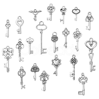 100Pcs Tibetan Style Alloy Pendants Set TIBEP-CJ0003-19-1