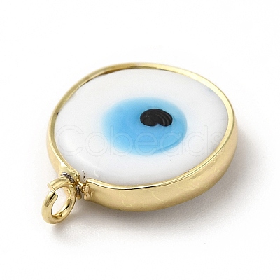 Handmade Evil Eye Lampwork Pendants LAMP-F026-05C-1