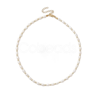 Natural Cultured Freshwater Pearl Beaded Necklaces NJEW-JN05058-1