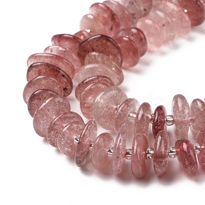 Natural Straswberry Quartz Beads Strands G-D480-A14-1