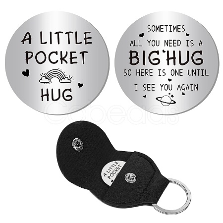 CREATCABIN Pocket Hug Token Long Distance Relationship Keepsake Keychain Making Kit DIY-CN0002-67G-1