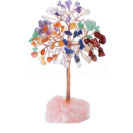 Natural Mixed Stone Chips Tree Decorations PW-WG15053-04-1