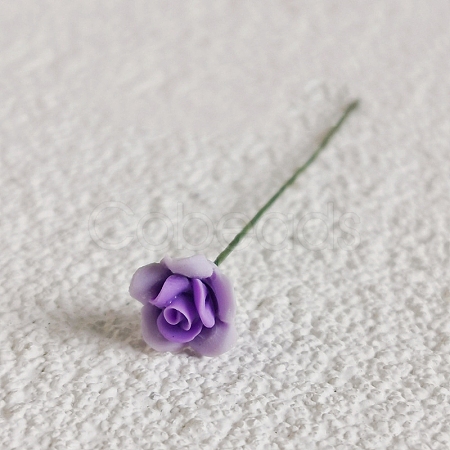 Resin Simulation Rose Model with Iron Wire PW-WG49153-16-1