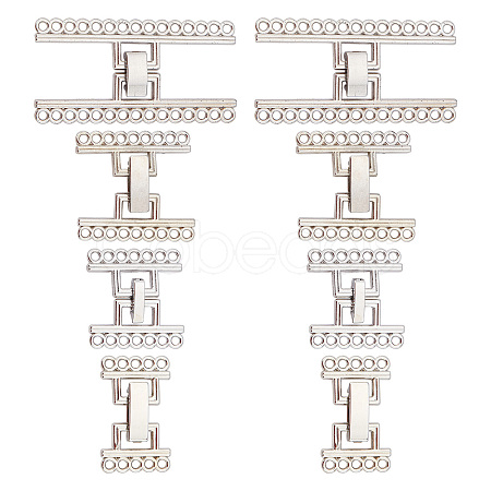 SUPERFINDINGS 8 Sets 4 Styles Alloy and Brass Fold Over Clasps FIND-FH0004-48-1