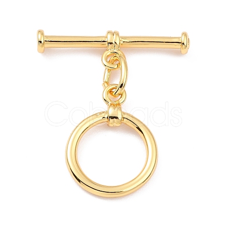 Rack Plating Brass Toggle Clasps KK-B036-17G-1