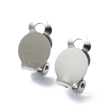 304 Stainless Steel Clip-on Earring Findings STAS-Q318-05P-1