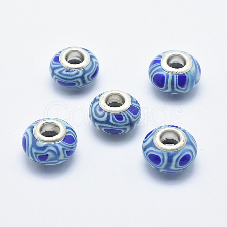 Handmade Polymer Clay European Beads CLAY-K002-C09-1