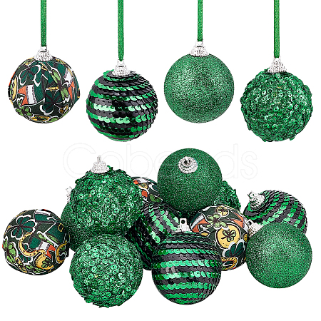 Saint Patrick's Day Theme Foam Ball Pendant Decorations AJEW-WH0317-93A-1