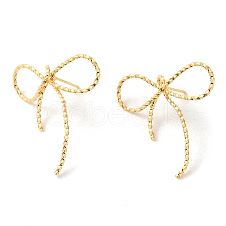 Brass Stud Earrings for Women EJEW-F334-03G-02-1