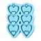 Heart Pendant Silicone Molds, Resin Casting Molds, For UV Resin, Epoxy Resin Jewelry Making, Dark Cyan, 82x63x7mm