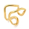 Ion Plating(IP) 304 Stainless Steel Irregular Open Cuff Ring for Women, Real 18K Gold Plated, Adjustable