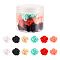 Fashewelry 30Pcs 6 Colors Handmade Polymer Clay Beads, Rose Flower, Mixed Color, 24x25x15mm, Hole: 2mm, 5pcs/color