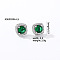 Elegant Zircon Square Stud Earrings for Women, Fashionable and Versatile, Square, Silver