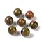 Natural Unakite No Hole Sphere Beads, Round, 14mm