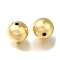 Rack Plating Brass Beads, Long-Lasting Plated, Lead Free & Cadmium Free, Round, Real 18K Gold Plated, 16mm, Hole: 2.2mm