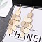 Fashionable Alloy Tassel Earrings, Disc Dangle Earrings for Women, Golden