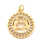 Brass Micro Pave Clear Cubic Zirconia Pendants, Gesture, Real 18K Gold Plated, 21x18x2mm, Hole: 3mm