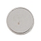 Brooch Cabochon Settings, 304 Stainless Steel Flat Round, DIY Jewelry Accessories, Stainless Steel Color, 15.5x6.5mm