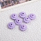 Opaque Acrylic Beads, Flower, Lilac, 9x5mm, Hole: 2mm