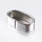 Tarnish Resistant 304 Stainless Steel Slide Charms, Oval, Stainless Steel Color, 16x9.5x4.5mm, Hole: 6x12.5mm