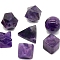 Natural Amethyst Mixed Shape Figurines Statues for Home Desk Decorations, 15~24mm, 7pcs/set